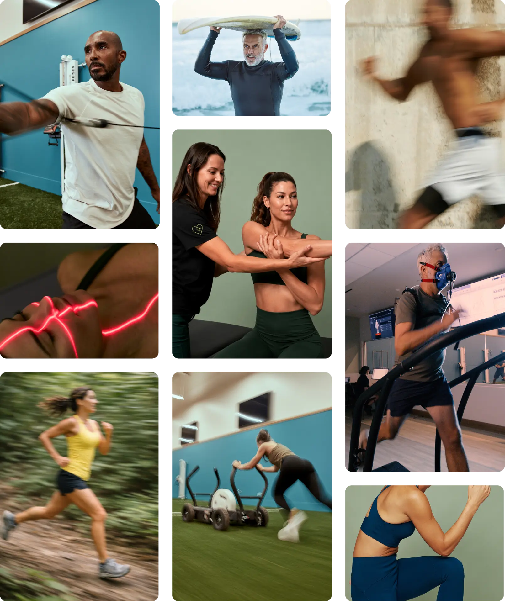 Members training, recovering, and moving at Love.Life
